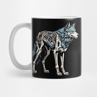 Wolf Skeleton Illustration Mug